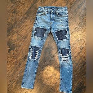 Divided mens ripped skinny jean